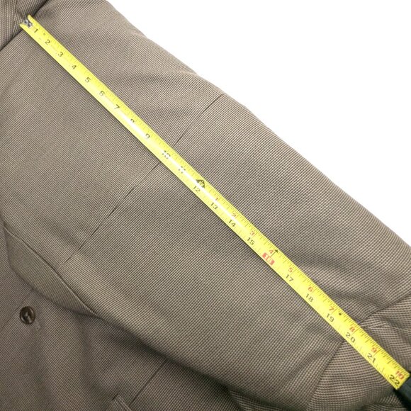 MICHAEL KORS Mens Blazer Sport Coat Size 48L Brown Tan Micro Check 2 button - Picture 16 of 16
